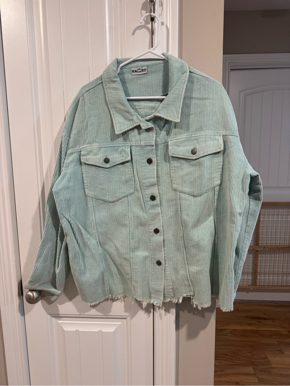 Mint Corduroy Shacket